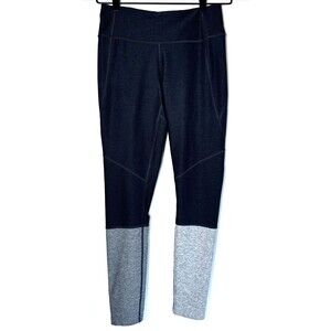 Outdoor Voices Leggings Womens Small Black Gray Colorblock High Rise Activewear